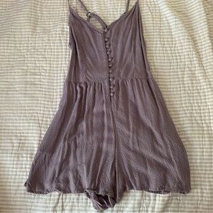 American Eagle Purple Polka Dot Romper